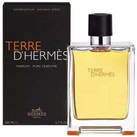 Terre D'Hermes Pure Perfume by Hermes 6.7 Oz Parfum Spray for Men