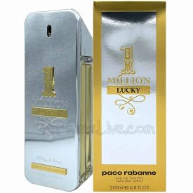 1 Million Lucky by Paco Rabanne 6.7 Oz Eau de Toilette Spray for Men