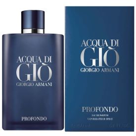 Acqua Di Gio Profondo by Giorgio Armani 6.7 Oz Eau de Parfum Spray for Men
