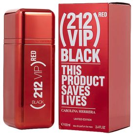 212 VIP Black Red Edition by Carolina Herrera 3.4 Oz Eau de Parfum Spray for Men
